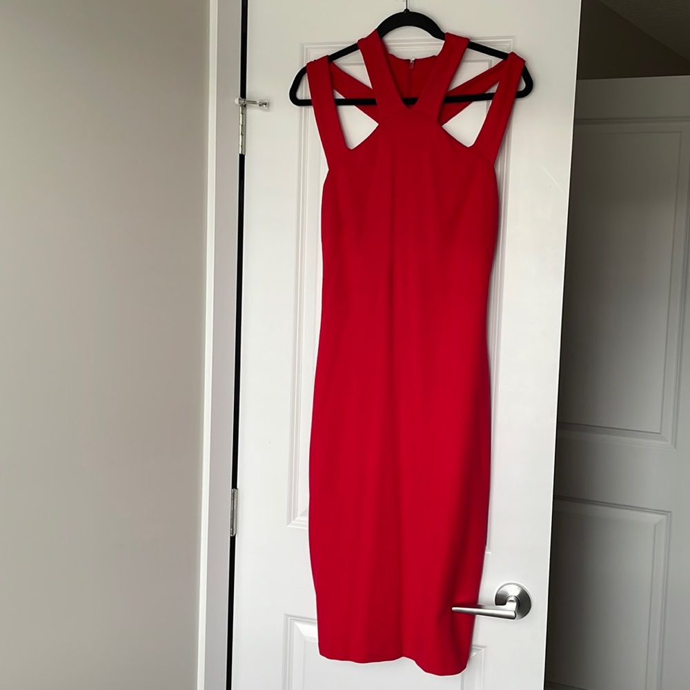 Red cocktail dress